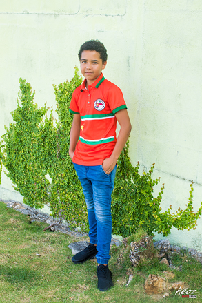 Polo Guadeloupe Enfant Drapeau Rouge