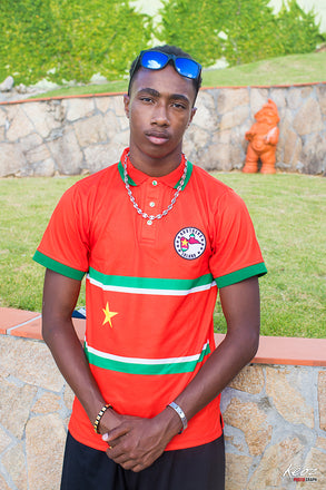 Polo Guadeloupe Homme Drapeau Rouge