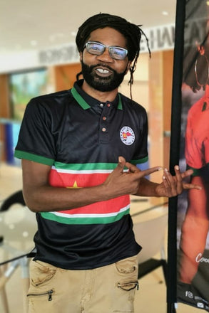 Polo Guadeloupe Homme Drapeau Noir