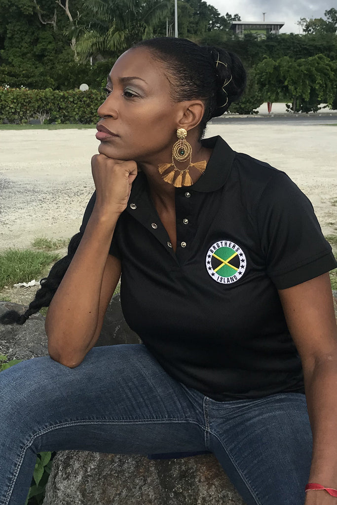 Polo Classique Noir Jamaïque Femme