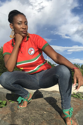 Polo Guadeloupe Femme Drapeau Rouge