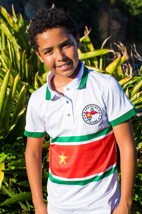 Polo Guadeloupe Enfant Drapeau Blanc
