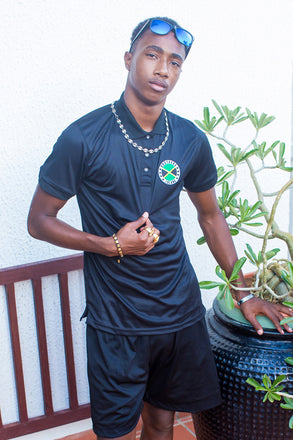 Polo Jamaïque Homme Classique Noir