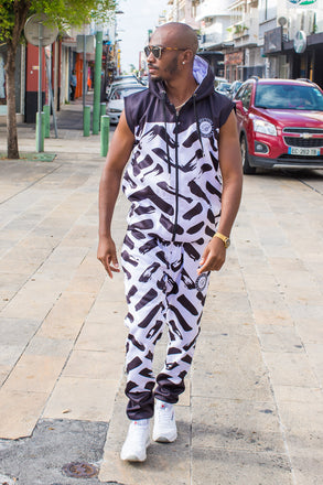 Ensemble jogging Brothers Islands noir et blanc